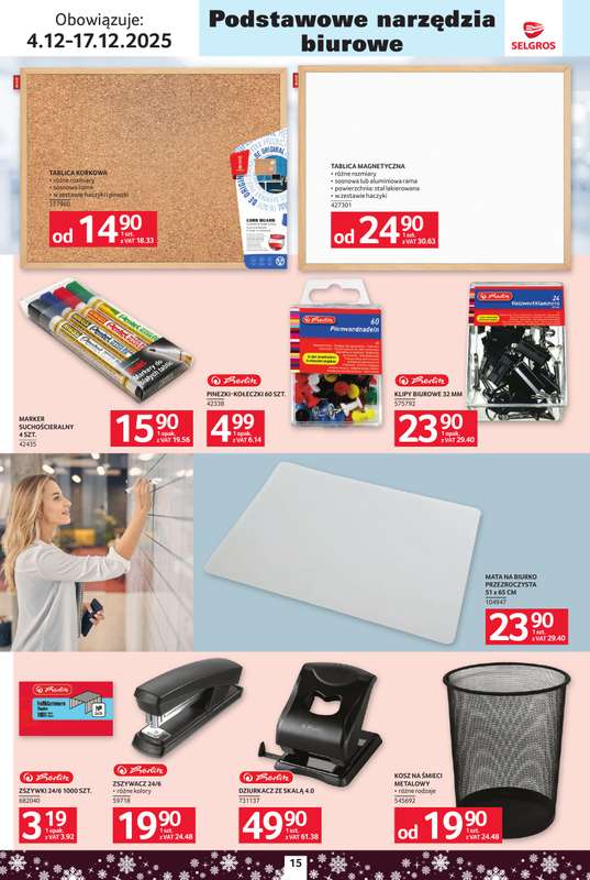 Selgros - gazetka promocyjna Katalog Biuro od czwartku 04.12 do środy 17.12 - strona 15