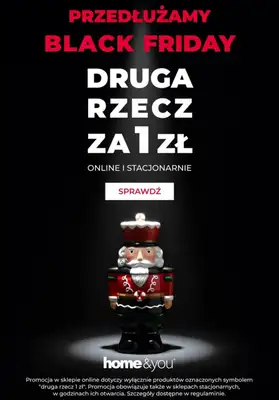 home&you - gazetka promocyjna Druga rzecz 1 zł od poniedziałku 01.12 do wtorku 02.12