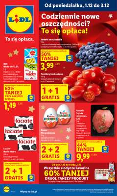 Lidl - gazetka promocyjna Oferta od poniedziałku od poniedziałku 01.12 do środy 03.12