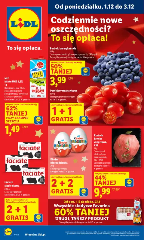 Lidl - gazetka promocyjna Oferta od poniedziałku od poniedziałku 01.12 do środy 03.12