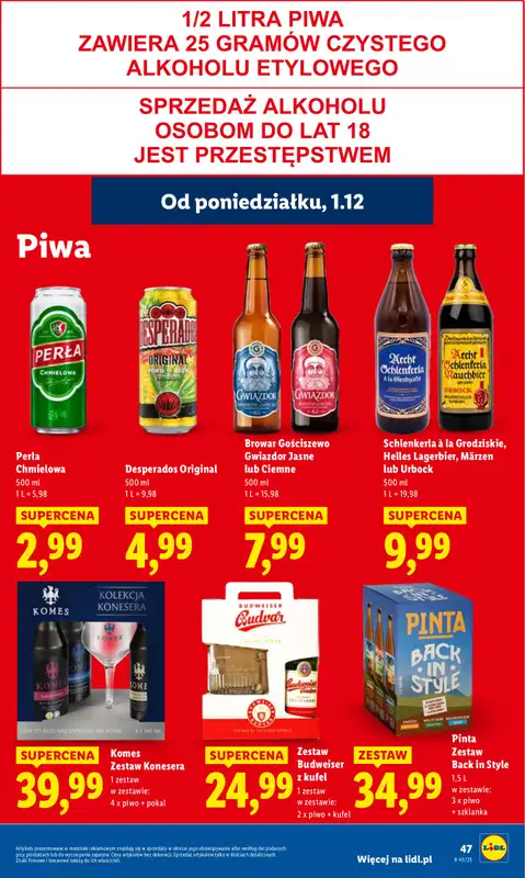 Lidl - gazetka promocyjna Oferta od poniedziałku od poniedziałku 01.12 do środy 03.12 - strona 49