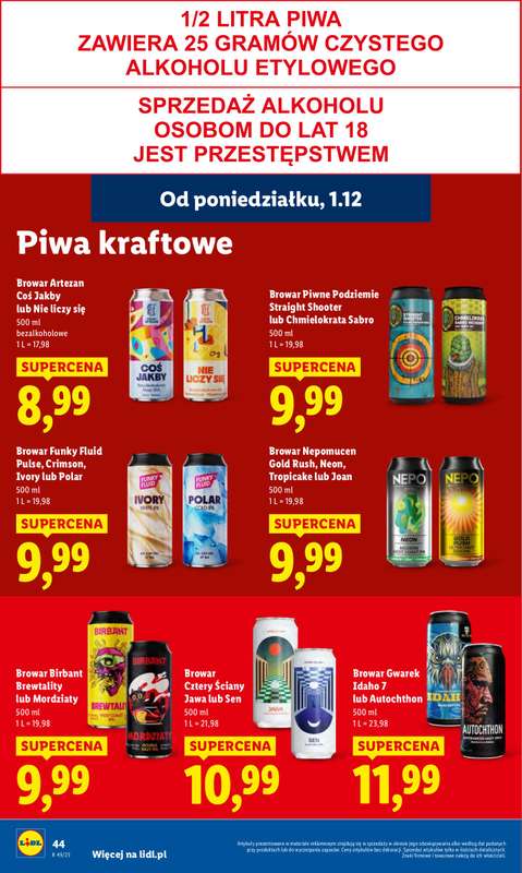 Lidl - gazetka promocyjna Oferta od poniedziałku od poniedziałku 01.12 do środy 03.12 - strona 46