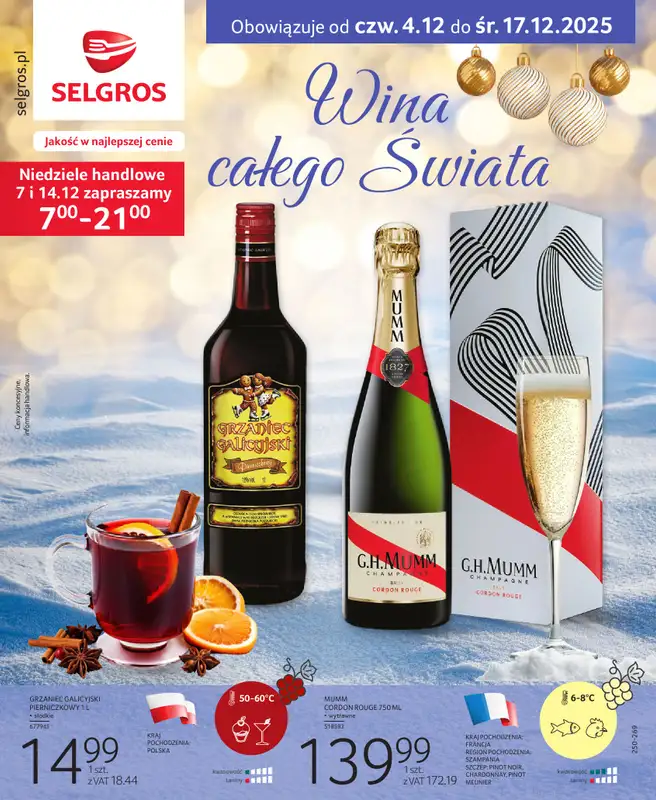 Selgros - gazetka promocyjna Katalog Wina od czwartku 04.12 do środy 17.12