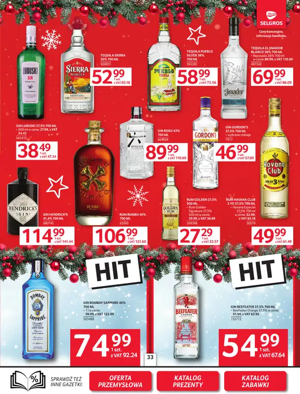 Selgros - gazetka promocyjna Oferta spożywcza od czwartku 04.12 do środy 17.12 - strona 33