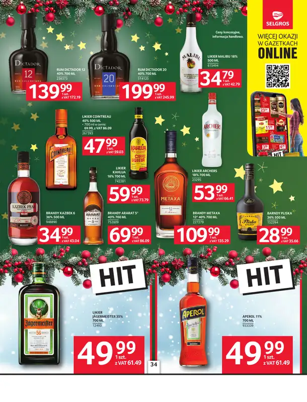 Selgros - gazetka promocyjna Oferta spożywcza od czwartku 04.12 do środy 17.12 - strona 34