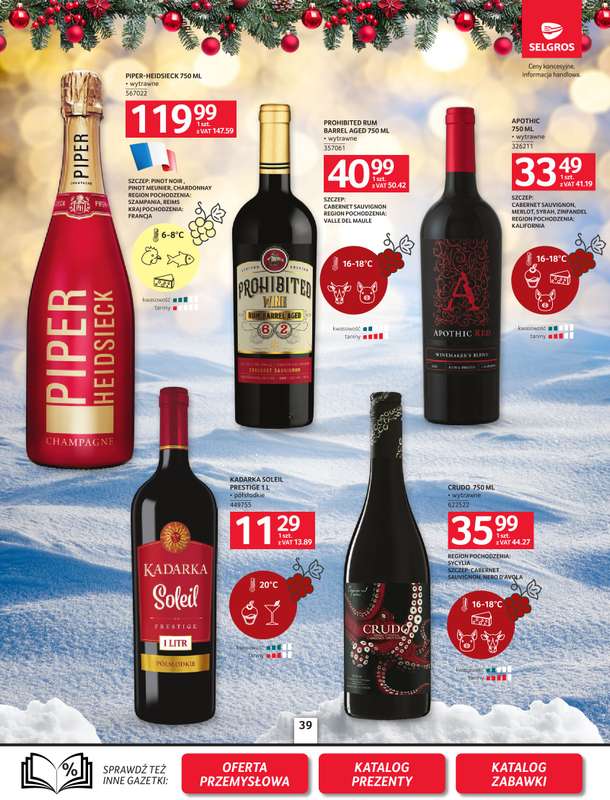 Selgros - gazetka promocyjna Oferta spożywcza od czwartku 04.12 do środy 17.12 - strona 39