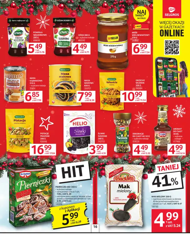 Selgros - gazetka promocyjna Oferta spożywcza od czwartku 04.12 do środy 17.12 - strona 16