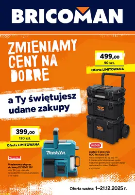 Bricoman - gazetka promocyjna Gazetka od poniedziałku 01.12 do niedzieli 21.12