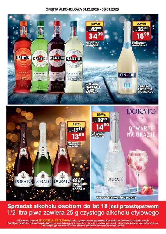 Wafelek - gazetka promocyjna Gazetka alkoholowa  do poniedziałku 05.01 - strona 7