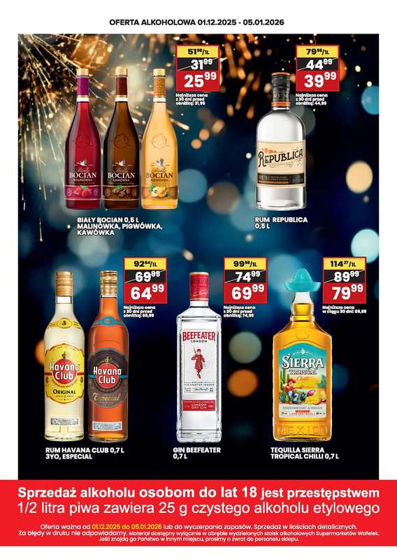 Wafelek - gazetka promocyjna Gazetka alkoholowa  do poniedziałku 05.01 - strona 3