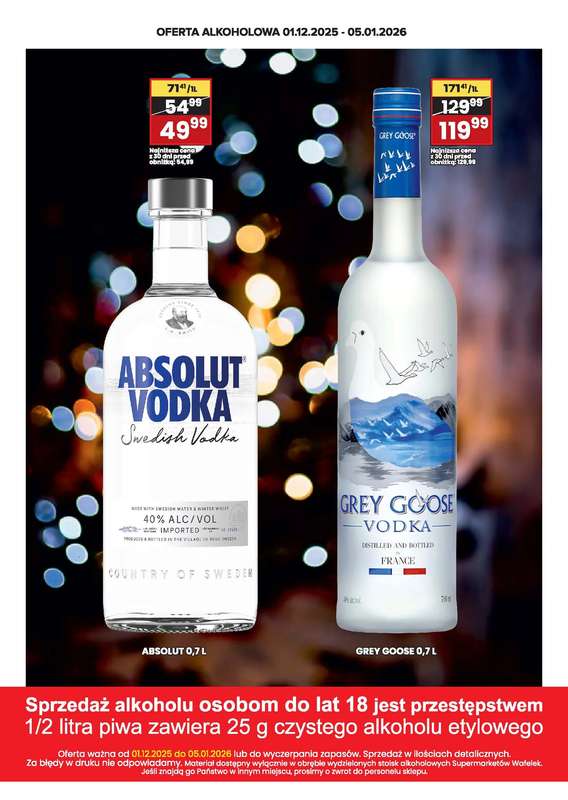 Wafelek - gazetka promocyjna Gazetka alkoholowa  do poniedziałku 05.01 - strona 2