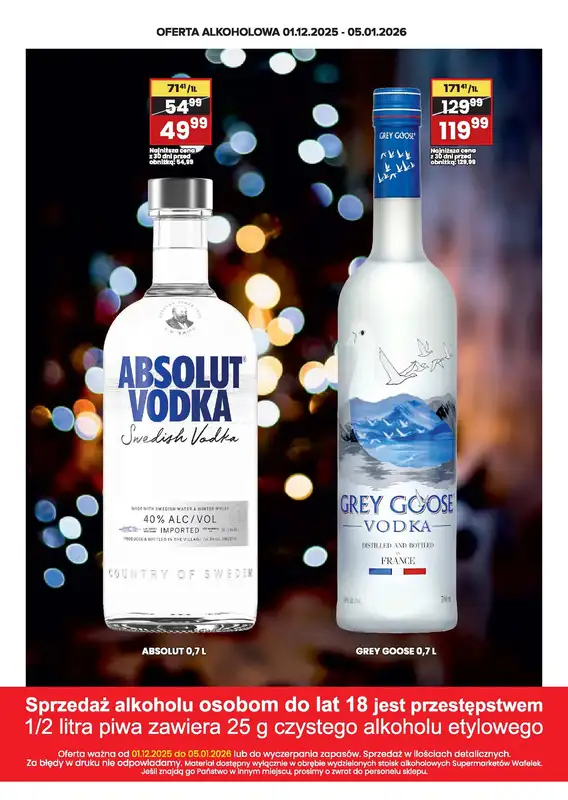 Wafelek - gazetka promocyjna Gazetka alkoholowa  do poniedziałku 05.01 - strona 2