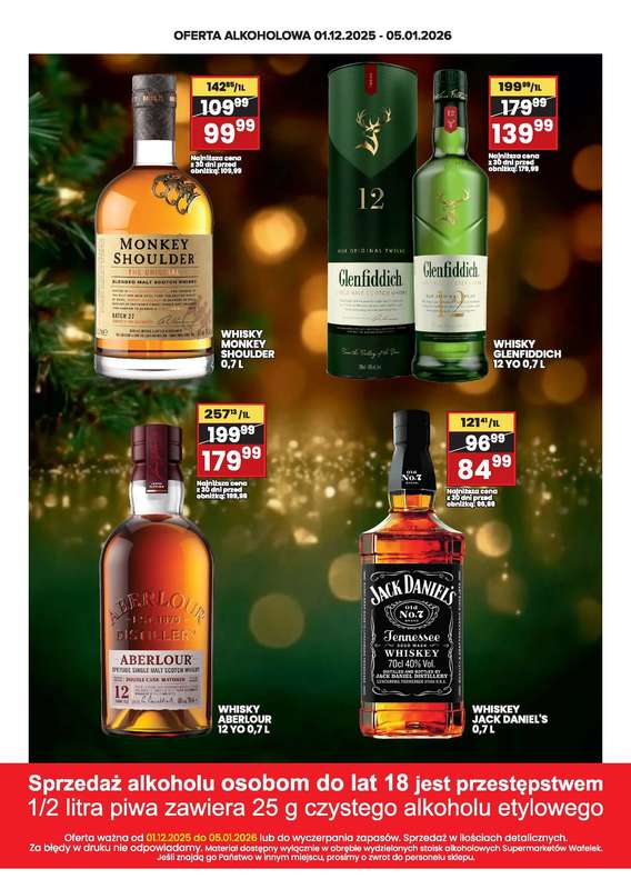 Wafelek - gazetka promocyjna Gazetka alkoholowa  do poniedziałku 05.01 - strona 5