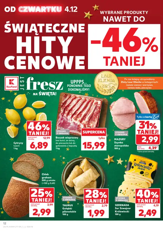 Kaufland - gazetka promocyjna Oferta Kaufland od czwartku 04.12 do wtorku 09.12 - strona 12