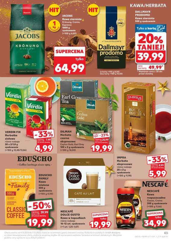Kaufland - gazetka promocyjna Oferta Kaufland od czwartku 04.12 do wtorku 09.12 - strona 43