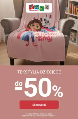 Smyk - gazetka promocyjna Tekstylia dziecięce do -50% od poniedziałku 01.12 