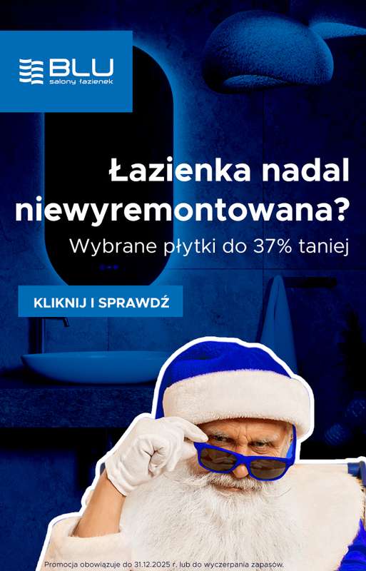 Blu Salony Łazienek - gazetka promocyjna Promocja miesięczna od poniedziałku 01.12 do środy 31.12