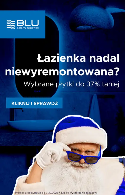 Blu Salony Łazienek - gazetka promocyjna Promocja miesięczna od poniedziałku 01.12 do środy 31.12