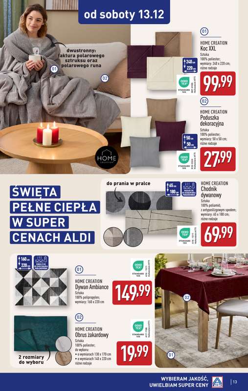 Aldi - gazetka promocyjna Aldi ma to coś! od środy 10.12 do niedzieli 14.12 - strona 13