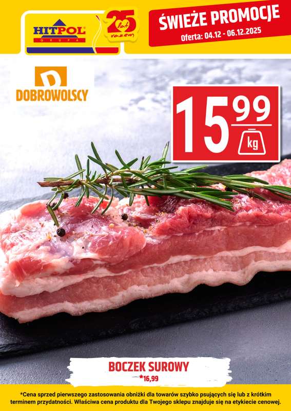Hitpol - gazetka promocyjna Świeże promocje! od czwartku 04.12 do soboty 06.12