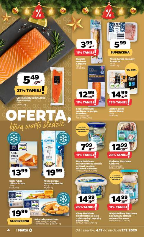Netto - gazetka promocyjna Gazetka Spożywcza od czwartku 04.12 do niedzieli 07.12 - strona 4