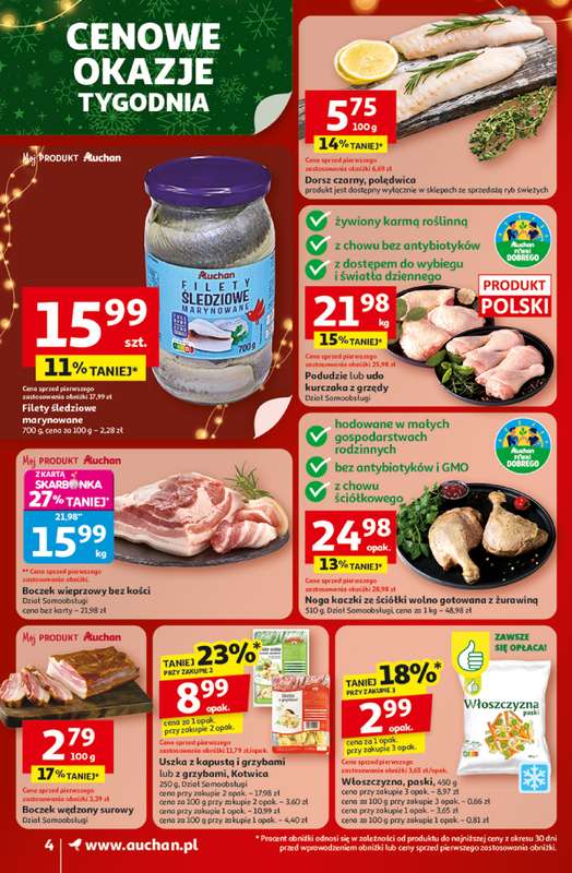 Auchan - gazetka promocyjna Święta jak babcię kocham Supermarket od czwartku 04.12 do środy 10.12 - strona 4