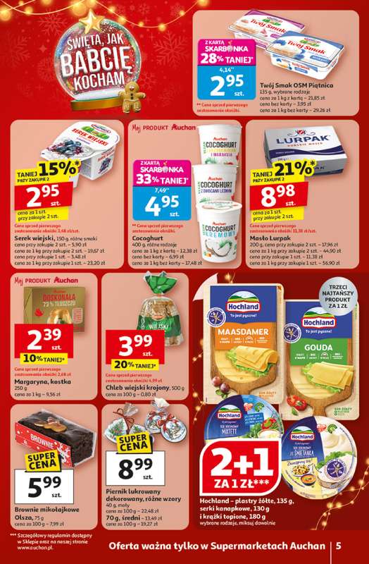 Auchan - gazetka promocyjna Święta jak babcię kocham Supermarket od czwartku 04.12 do środy 10.12 - strona 5
