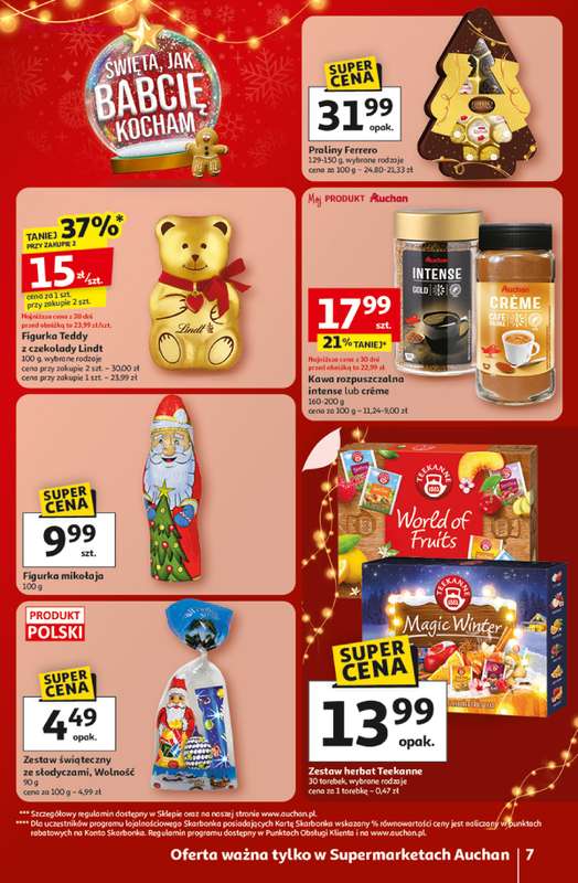 Auchan - gazetka promocyjna Święta jak babcię kocham Supermarket od czwartku 04.12 do środy 10.12 - strona 7