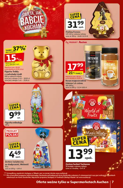 Auchan - gazetka promocyjna Święta jak babcię kocham Supermarket od czwartku 04.12 do środy 10.12 - strona 7