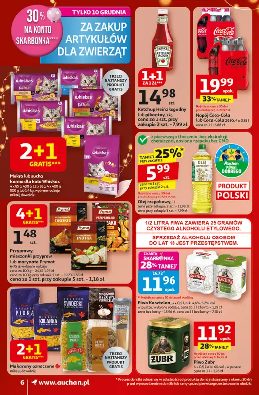 Auchan - gazetka promocyjna Święta jak babcię kocham Supermarket od czwartku 04.12 do środy 10.12 - strona 6