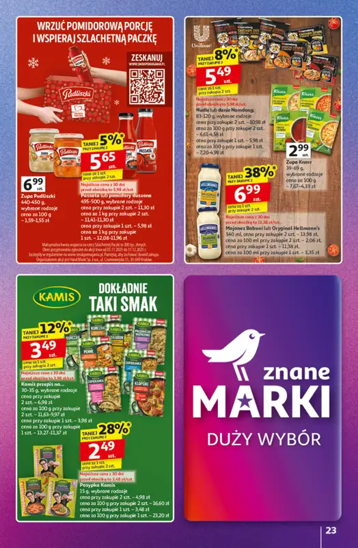 Auchan - gazetka promocyjna Znane Marki duży wybór Hipermarket od czwartku 04.12 do niedzieli 14.12 - strona 23