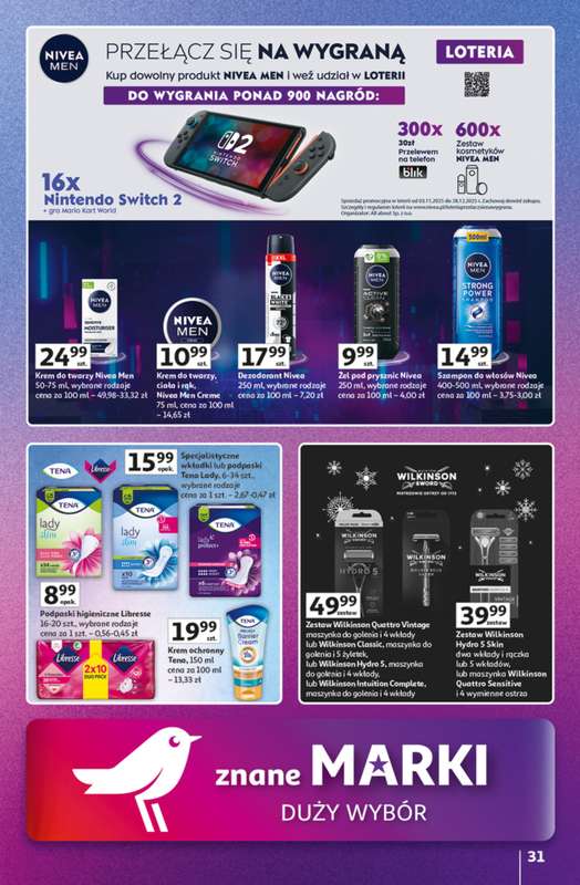 Auchan - gazetka promocyjna Znane Marki duży wybór Hipermarket od czwartku 04.12 do niedzieli 14.12 - strona 31