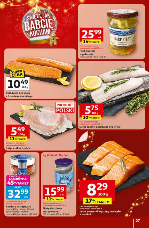 Auchan - gazetka promocyjna Święta jak babcię kocham Hipermarket Auchan od czwartku 04.12 do środy 10.12 - strona 27