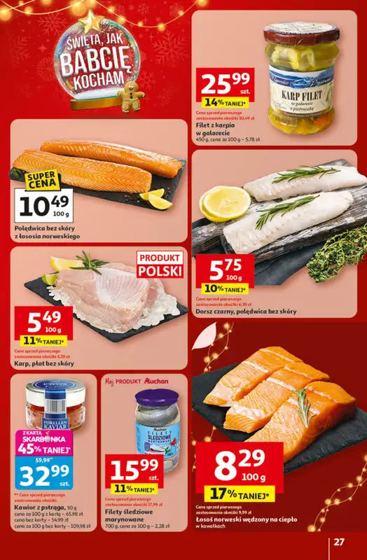 Auchan - gazetka promocyjna Święta jak babcię kocham Hipermarket Auchan od czwartku 04.12 do środy 10.12 - strona 27