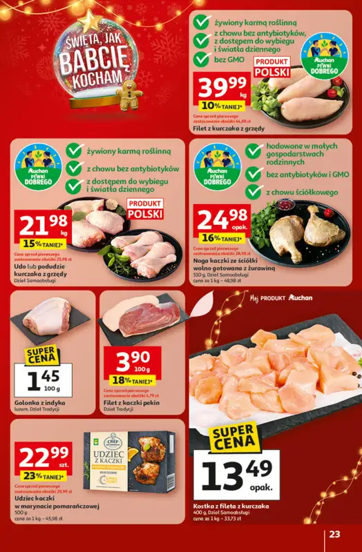 Auchan - gazetka promocyjna Święta jak babcię kocham Hipermarket Auchan od czwartku 04.12 do środy 10.12 - strona 23