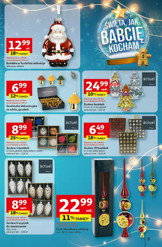Auchan - gazetka promocyjna Święta jak babcię kocham Hipermarket Auchan od czwartku 04.12 do środy 10.12 - strona 5