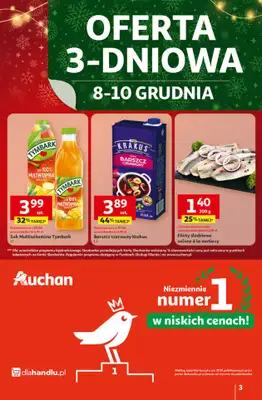 Auchan - gazetka promocyjna Święta jak babcię kocham Hipermarket Auchan od czwartku 04.12 do środy 10.12 - strona 3