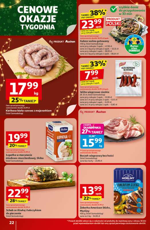Auchan - gazetka promocyjna Święta jak babcię kocham Hipermarket Auchan od czwartku 04.12 do środy 10.12 - strona 22