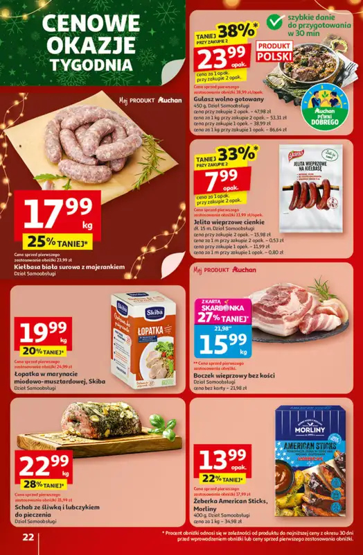 Auchan - gazetka promocyjna Święta jak babcię kocham Hipermarket Auchan od czwartku 04.12 do środy 10.12 - strona 22