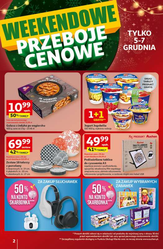 Auchan - gazetka promocyjna Święta jak babcię kocham Hipermarket Auchan od czwartku 04.12 do środy 10.12 - strona 2