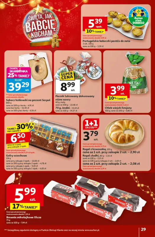 Auchan - gazetka promocyjna Święta jak babcię kocham Hipermarket Auchan od czwartku 04.12 do środy 10.12 - strona 29