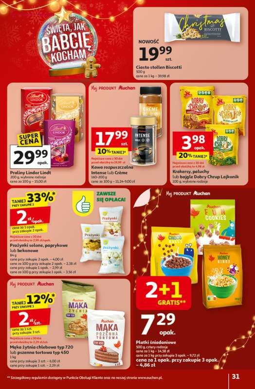 Auchan - gazetka promocyjna Święta jak babcię kocham Hipermarket Auchan od czwartku 04.12 do środy 10.12 - strona 31