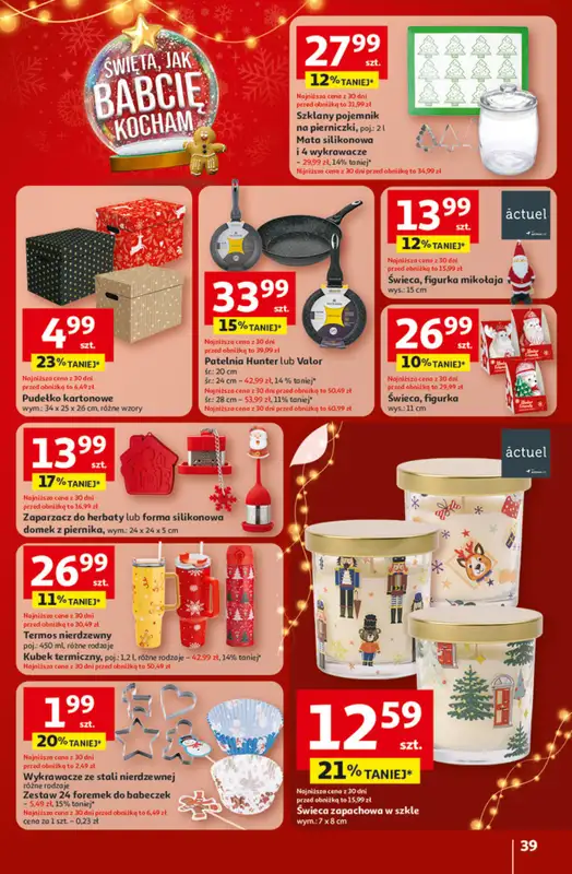 Auchan - gazetka promocyjna Święta jak babcię kocham Hipermarket Auchan od czwartku 04.12 do środy 10.12 - strona 39