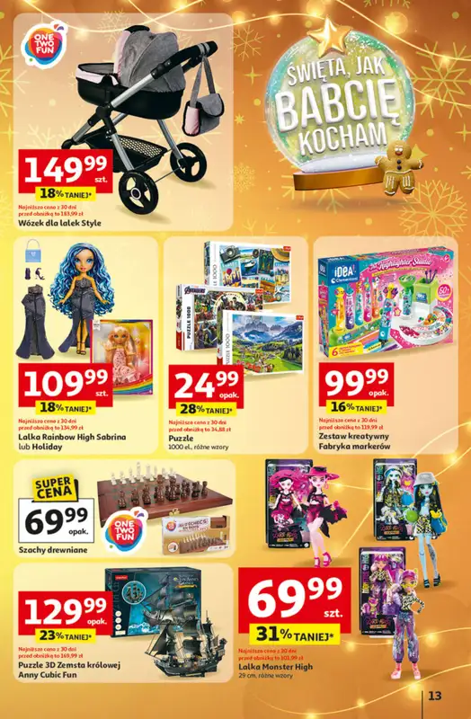 Auchan - gazetka promocyjna Święta jak babcię kocham Hipermarket Auchan od czwartku 04.12 do środy 10.12 - strona 13