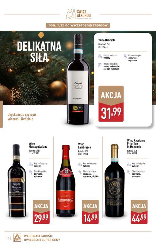 Aldi - gazetka promocyjna Świat alkoholi w Aldi od poniedziałku 01.12 do soboty 03.01 - strona 18