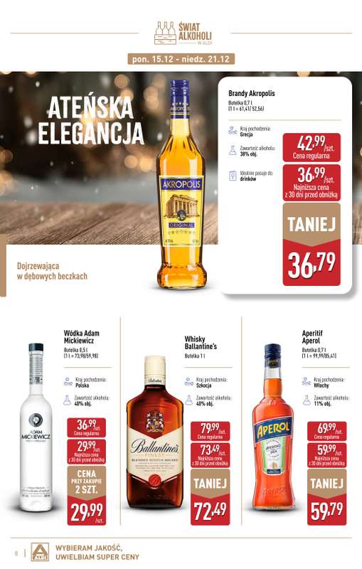 Aldi - gazetka promocyjna Świat alkoholi w Aldi od poniedziałku 01.12 do soboty 03.01 - strona 8