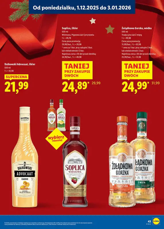 Lidl - gazetka promocyjna Katalog alkoholi mocnych i win  do soboty 03.01 - strona 43
