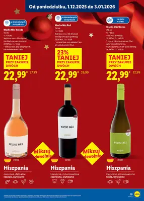 Lidl - gazetka promocyjna Katalog alkoholi mocnych i win  do soboty 03.01 - strona 15