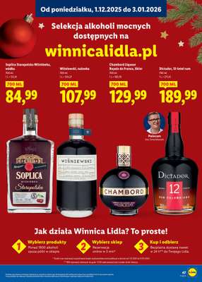 Lidl - gazetka promocyjna Katalog alkoholi mocnych i win od środy 03.12 do soboty 03.01 - strona 47