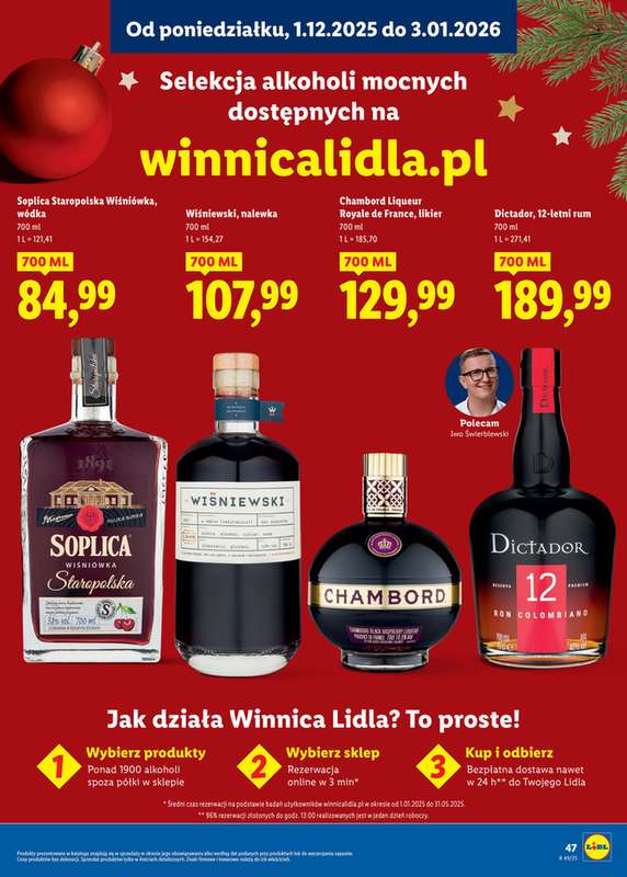 Lidl - gazetka promocyjna Katalog alkoholi mocnych i win od środy 03.12 do soboty 03.01 - strona 47
